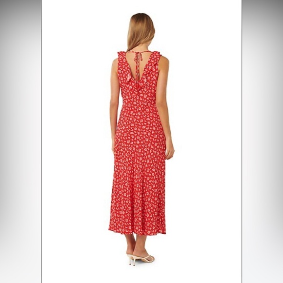 Evernew red floral slip dress NWT - Picture 3 of 6